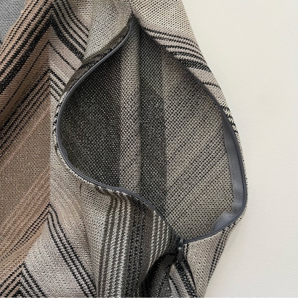 MISSONI Italy Sleeveless Knit Dress Chevron Black Mint Grey Shimmer size 10 - Picture 4 of 9